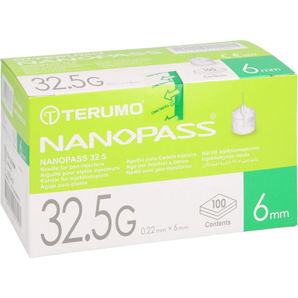 TERUMO NANOPASS 32,5 Pen Kanüle 0,22x6 mm