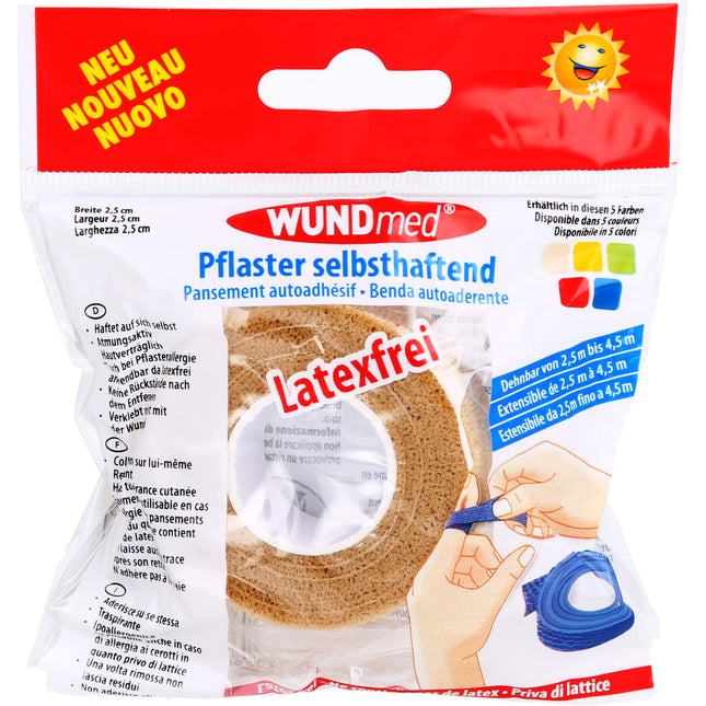 PFLASTER selbsthaftend dehnbar 2,5 cmx2,5 m Rolle