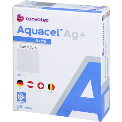 AQUACEL Ag+ Extra 5x5 cm Kompressen