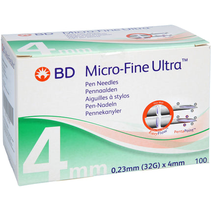 BD MICRO-FINE ULTRA Pen-Nadeln 0,23x4 mm 32 G