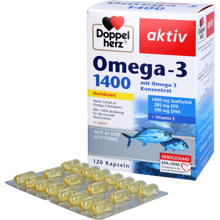 DOPPELHERZ Omega-3 1.400 Kapseln