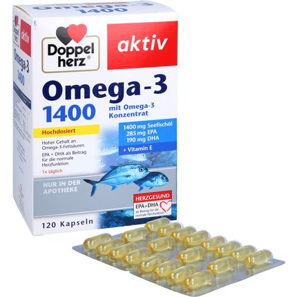 DOPPELHERZ Omega-3 1.400 Kapseln