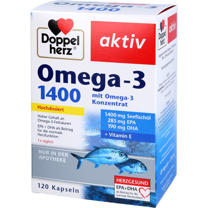DOPPELHERZ Omega-3 1.400 Kapseln
