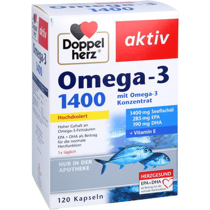 DOPPELHERZ Omega-3 1.400 Kapseln