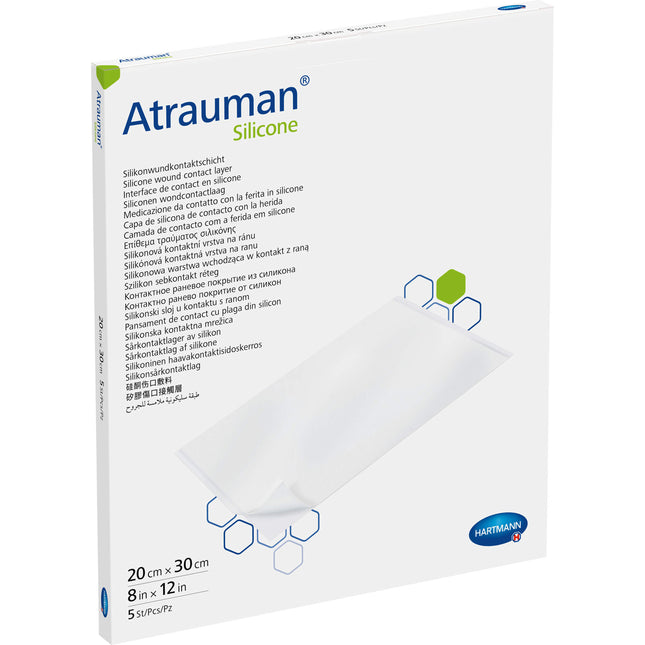 ATRAUMAN Silicone steril 20x30 cm Kompressen