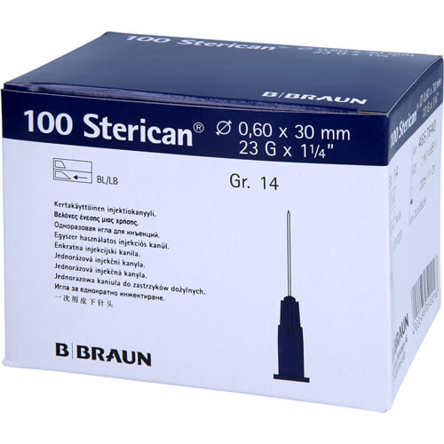 STERICAN 0.60X30 BLAU LL 100 St - Vetstore24