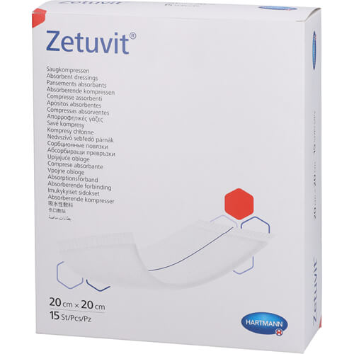 ZETUVIT SAUGKOMPR ST 20X20 15 St - Vetstore24