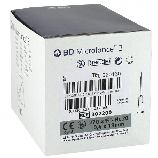 BD MICROL 27G KAN 3/4 100 St - Vetstore24